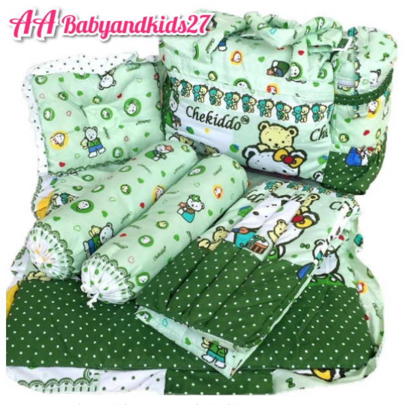 PAKET KOMPLIT TAS BOTOL GENDONGAN ALAS TIDUR DAN BANTAL GULING CHEKIDDO-GIFT SET 4 IN 1 CHEKIDDO