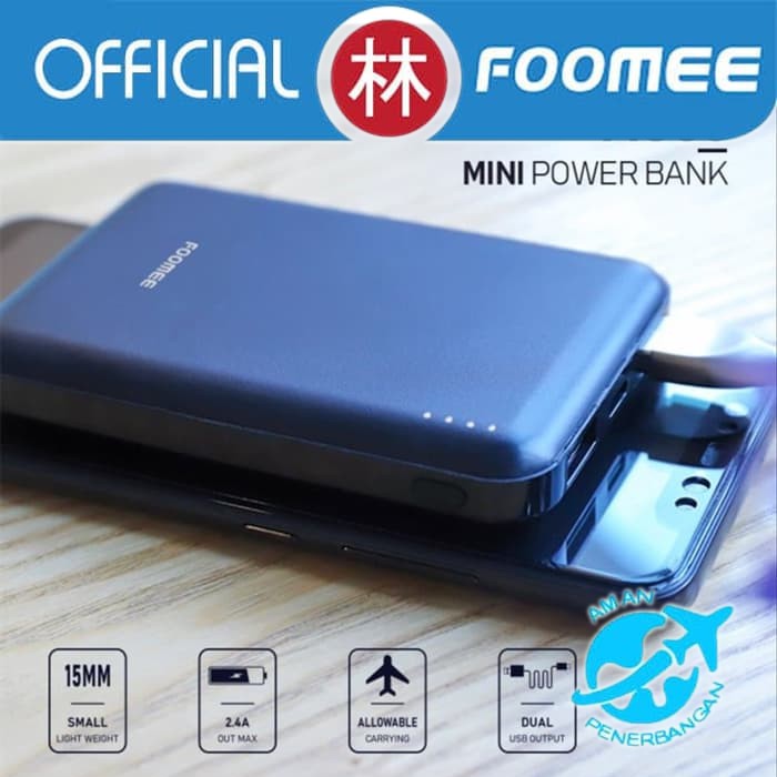 Foomee AC06s 6600mAh Mini Size Fast Charging Powerbank