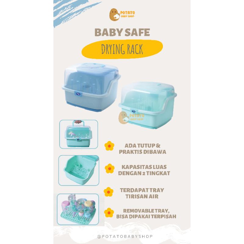 BabySafe Drying Rack High Capacity - Rak Botol Bayi Baby Safe