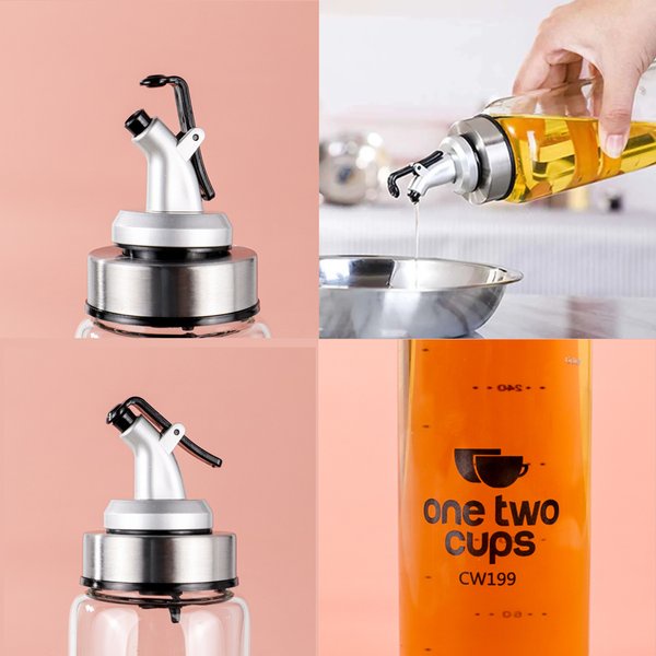 Botol Kaca 300ml Tempat Minyak Saus Cuka Penyimpanan Bumbu Masak Dapur