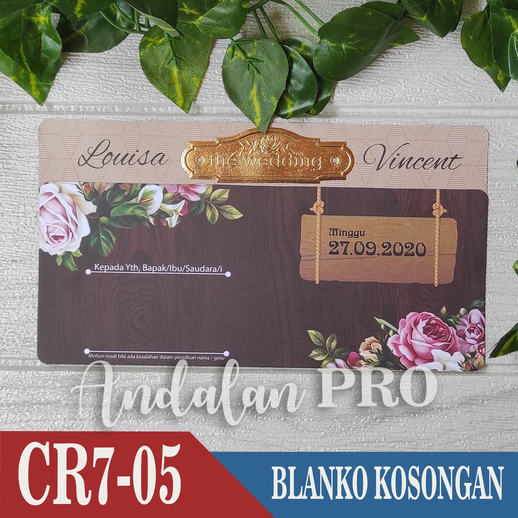 CR7 05, Blanko Kosong - Blanko  Undangan Kosongan Harga Distributor