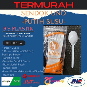 Sendok Makan Plastik /Sendok Makan Putih/Sendok Makan Putih Susu "UNO"
