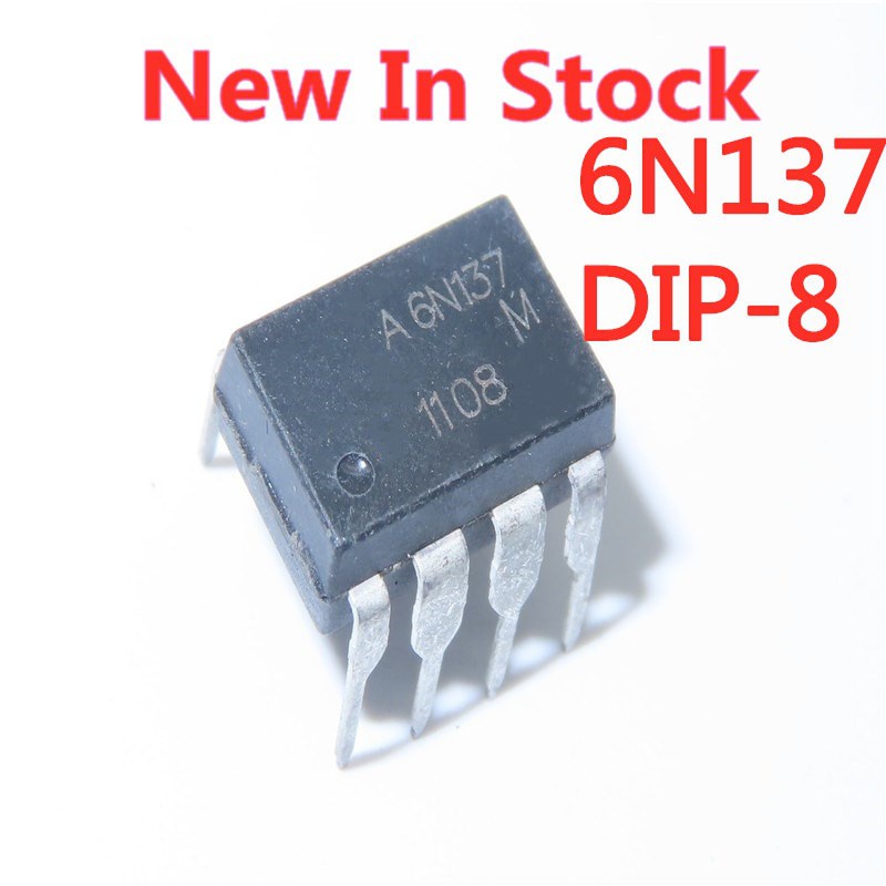 10pcs IC 6N137 A6N137 DIP-8 Optocoupler Isolator