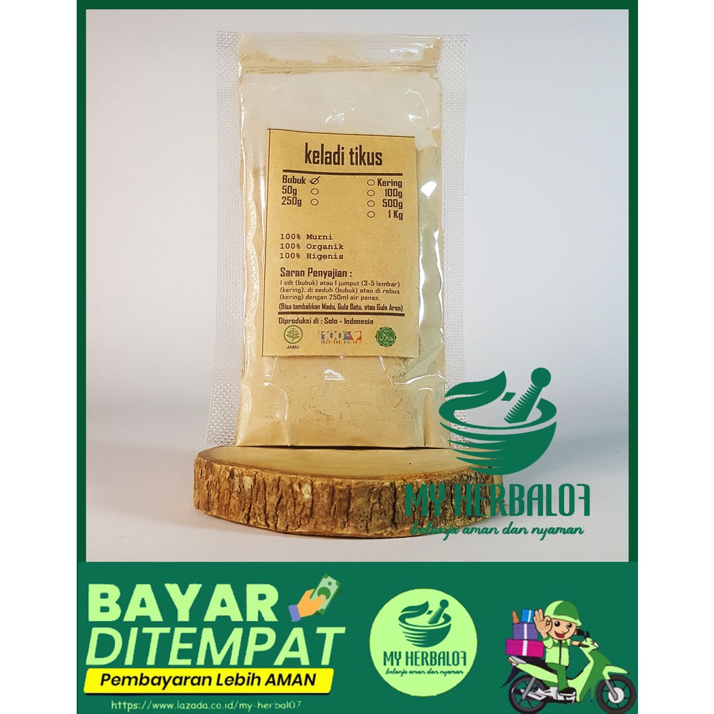 Obat Herbal Jamu Keladi Tikus Bubuk Asli Murni Tanpa Campuran / Obat Kanker / Obat Penghambat Kanker