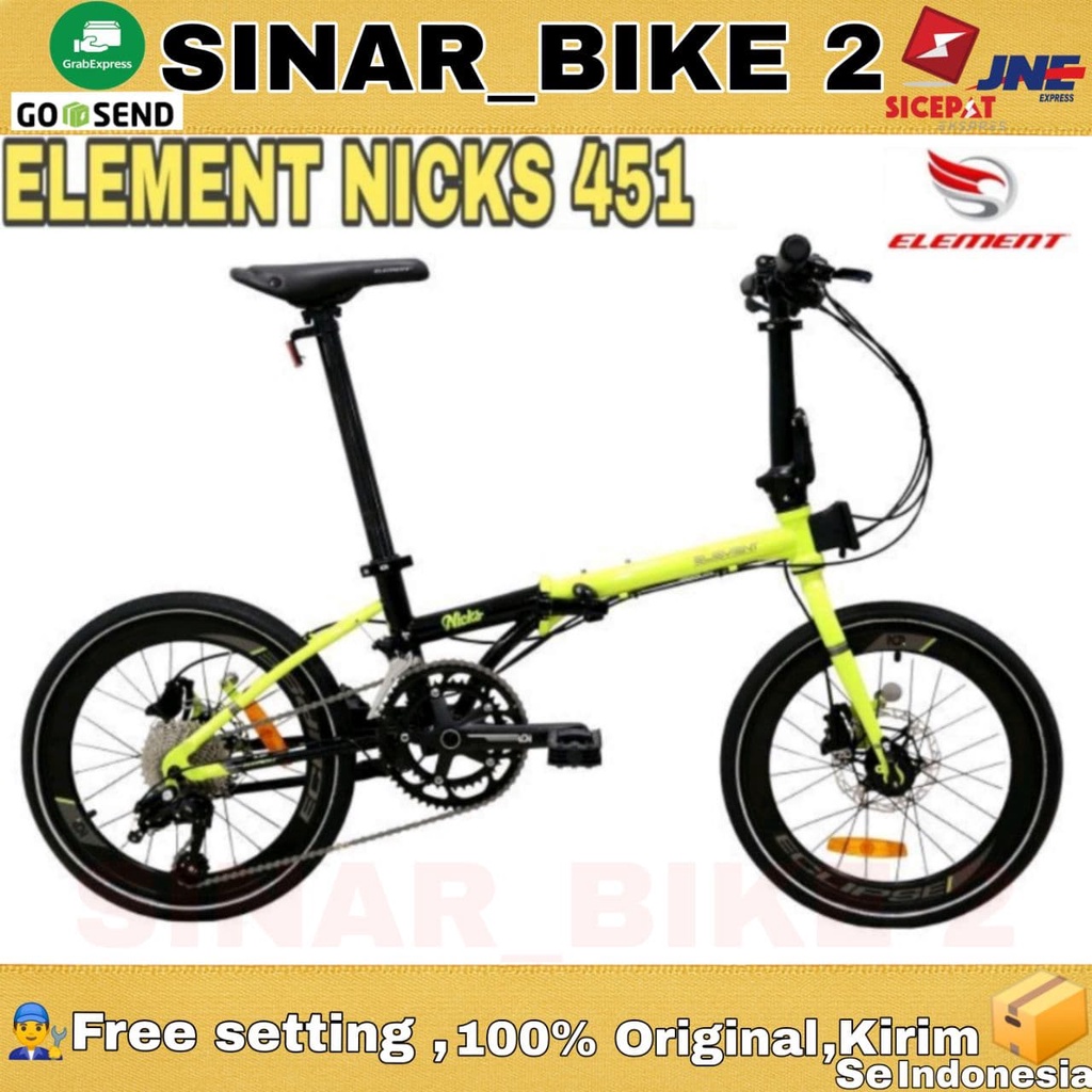 Sepeda Lipat 20 Inch ELEMENT NICKS 451 New