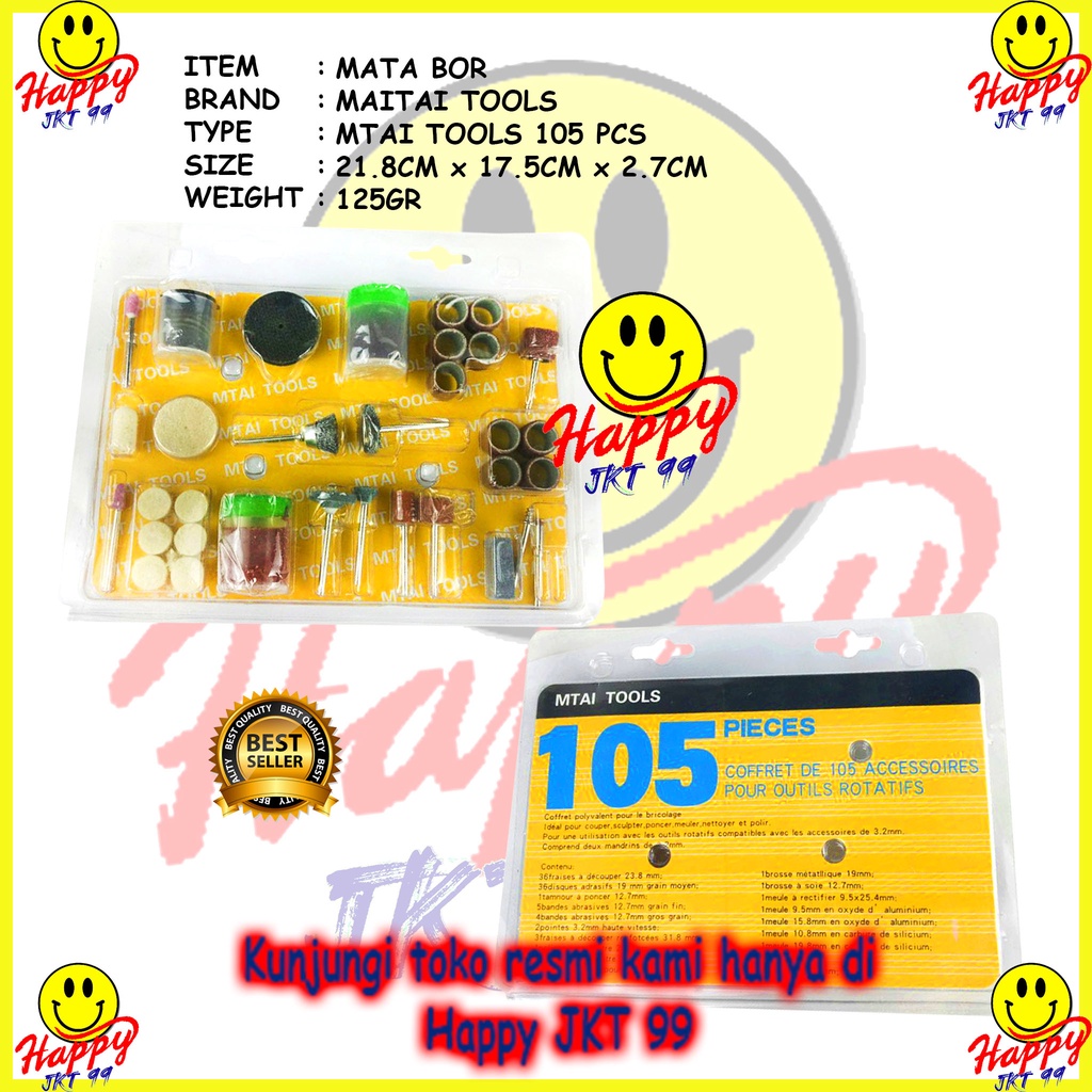 MATA TUNER BOR MINI GRINDER GERINDA DRILL UKIR GRAFIR GRINDA 105PCS