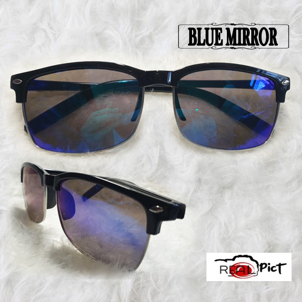 Kacamata Hitam Gaya Fashion Korean Style Retro Model Ray Vintage Kacamata Pria Wanita Sunglasses