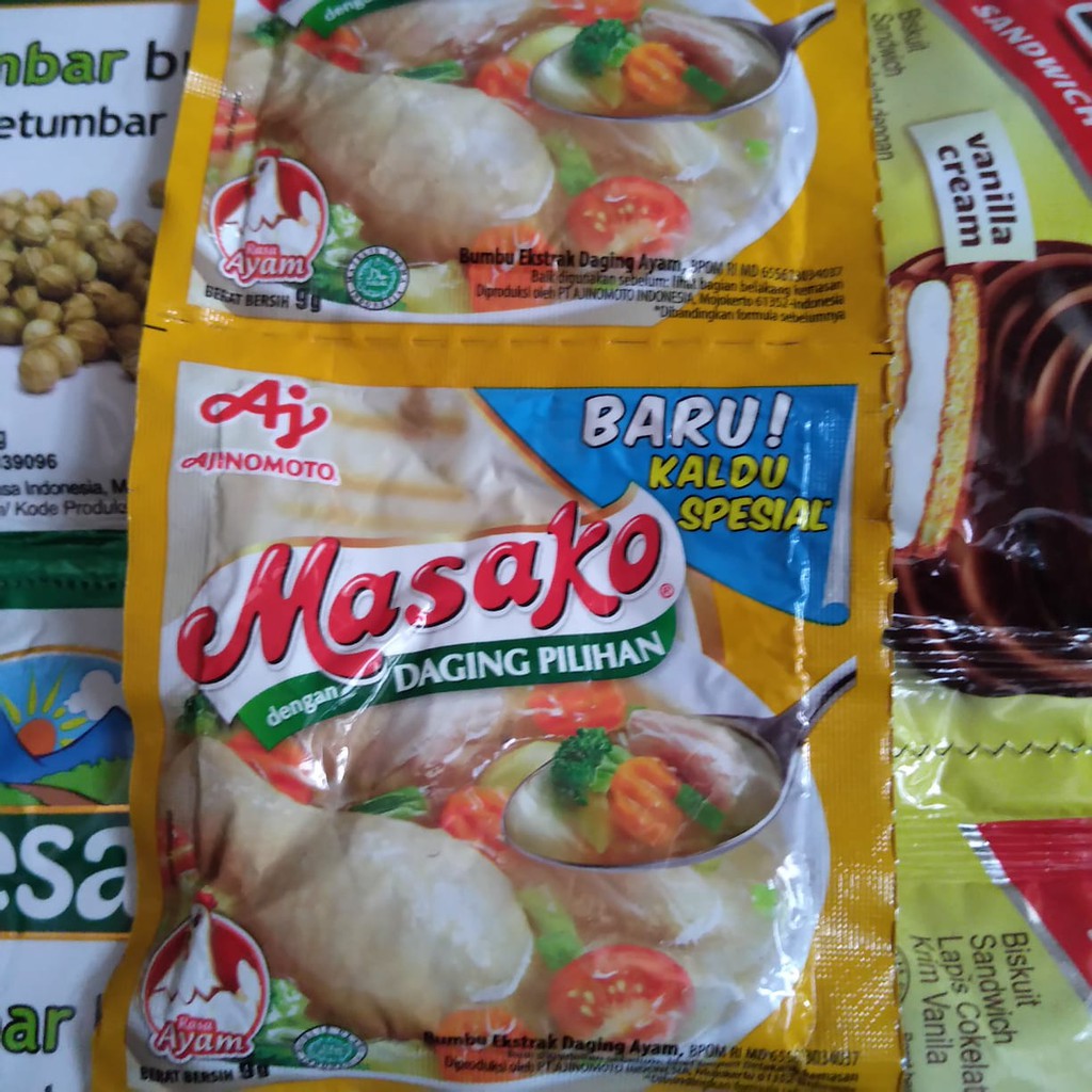 

MASAKO RASA AYAM DAN SAPI 1 RENCENG ISI 12 SACHET