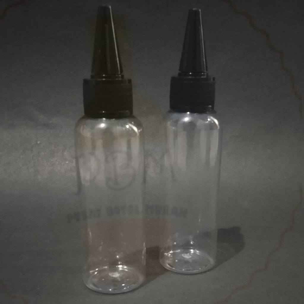 Botol Tinta 100 ml botol kerucut 100 ml botol plastik murah - Hitam