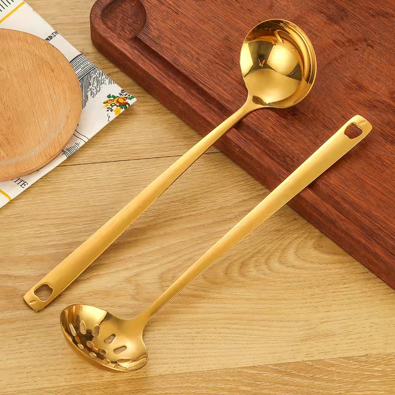 Sendok Centong Ladle Skimmer Boba Sayur Soup Sup Sop Shabu Shabu Gold