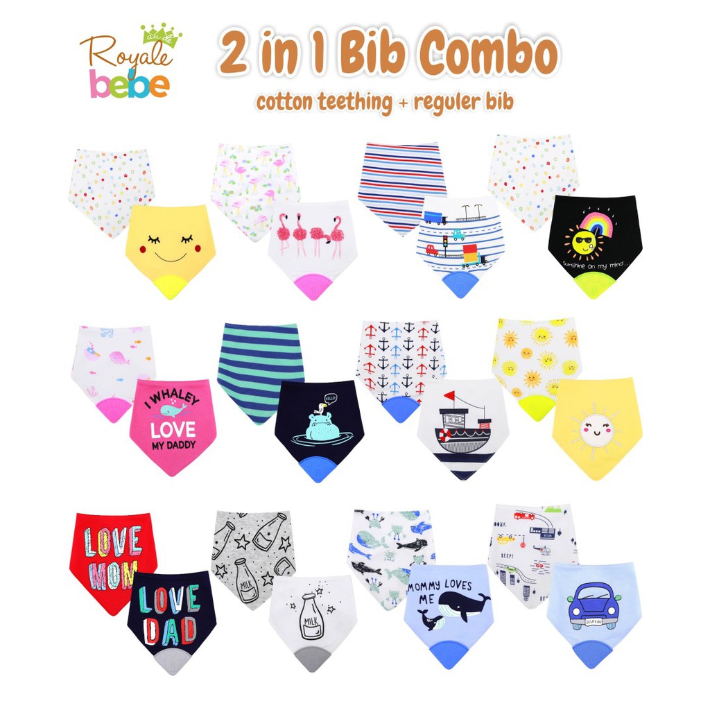 Makassar ! Celemek / Bib Bebe Royale Combo 2 in 1 ( 2 PCS )