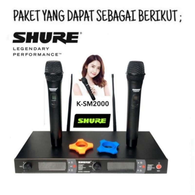 Paket Karaoke Speaker DAT 10 Inch Ampli Bluetooth 2 Mic Wireless Shure