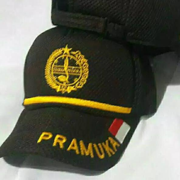 Borong Sekarang TOPI PRAMUKA merah putih model perwira