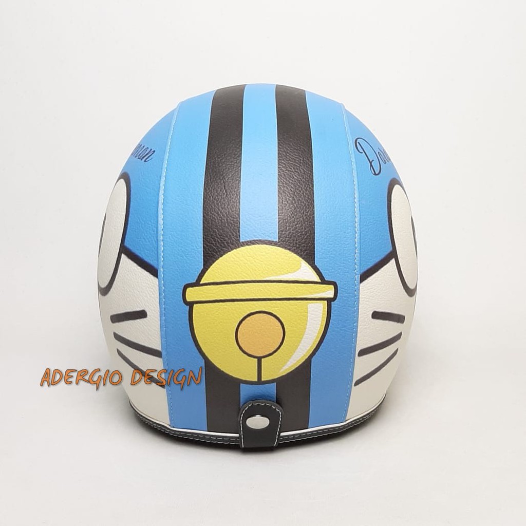 HELM BOGO Karakter Doraemon Lonceng Full Kulit Retro Klasik