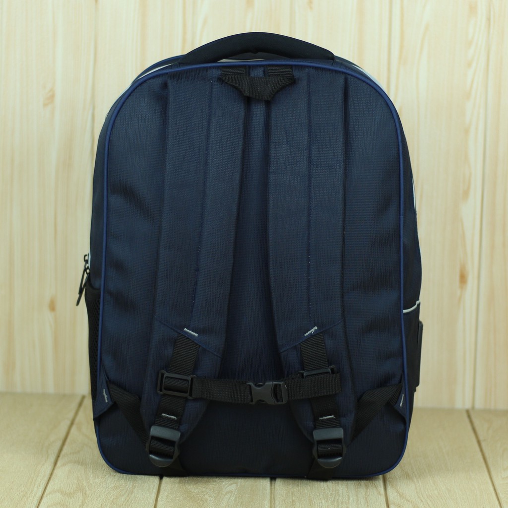 Tas Gendong Pria Rexsove Navy Imitasi Hitam Ransel Sekolah Kuliah Kece Bahan Tebal Kuat Awet