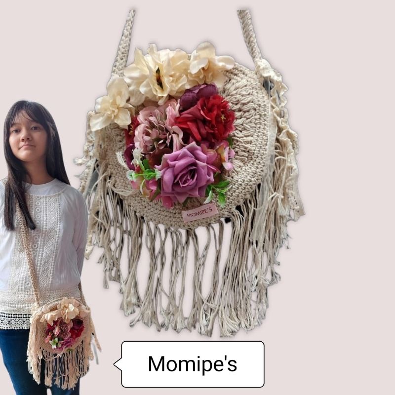 Tas rajut Bohemian Shabby Bag