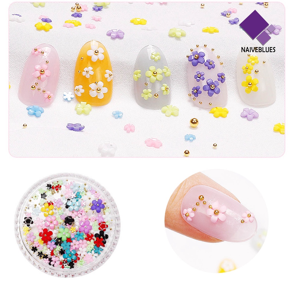 Ornamen Bunga 3D Bahan Resin Untuk Dekorasi Nail Art