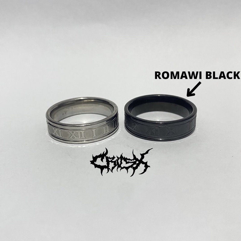 ROMAN RING / ROMAWI RING / CINCIN ROMAWI / COUPLE RING CINCIN COUPLE KOREAN STYLE RING CINCIN STYLE KOREA CINCIN AESTHETIC RING CINCIN TITANIUM CINCIN STAINLESS STEEL CINCIN PRIA CINCIN WANITA HIP HOP PUNK RETRO VINTAGE METAL RING