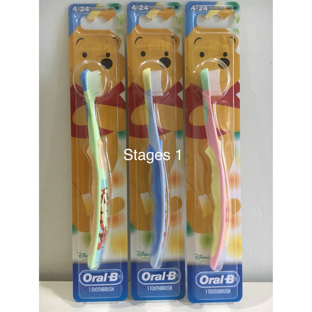 Oral-B Kids Toothbrush Baby Soft And Extra Soft (Stages 1/2/3/4) / Sikat Gigi Anak (Step 1/2/3/4)