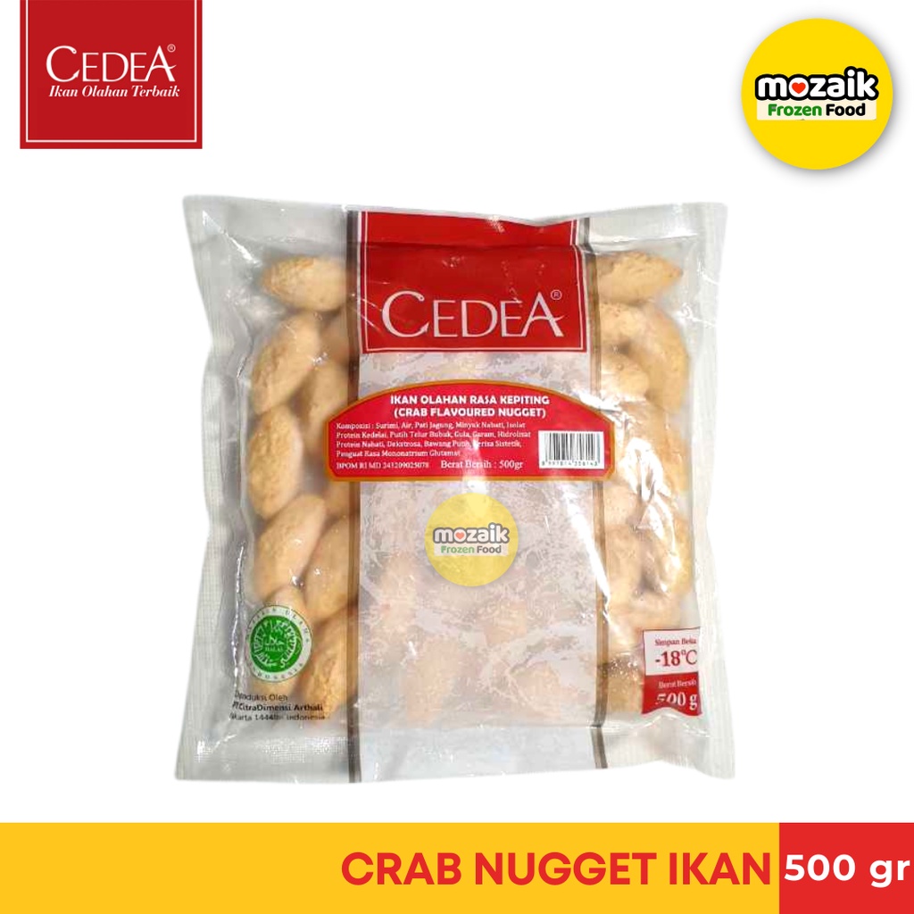 

Cedea Nugget Kepiting (Crab Naget) 500 gr-Mozaik Frozen Mart/Frozen Food Palembang