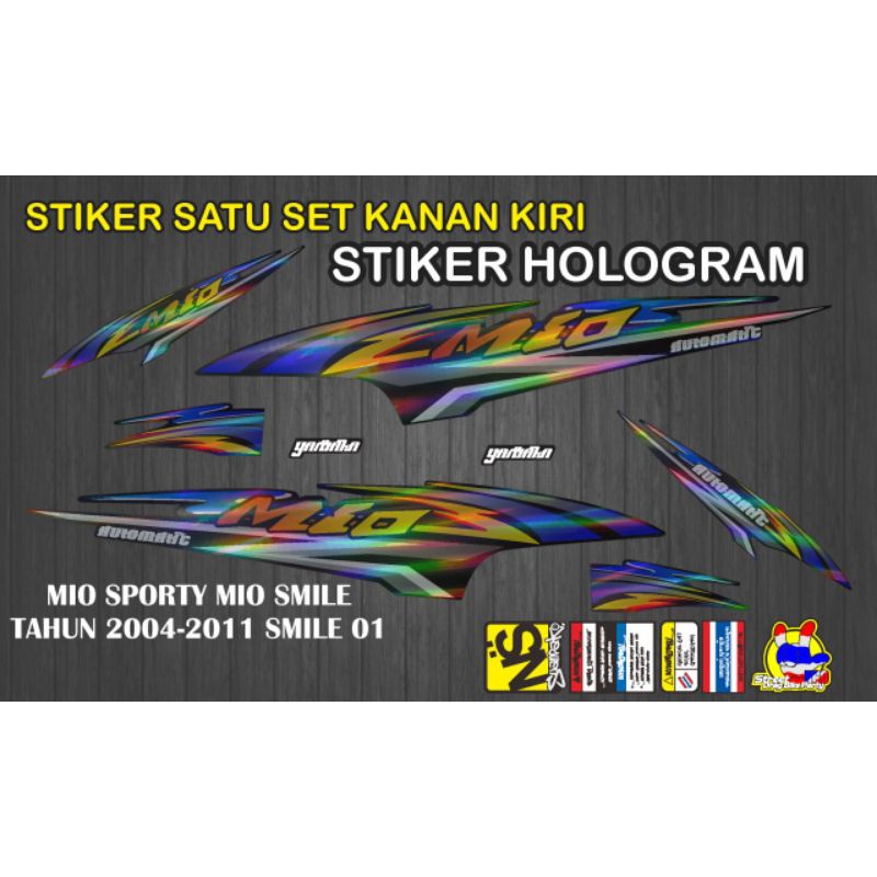 STIKER HOLOGRAM MIO SPORTY DAN MIO SMILE MOTIF SMILE 01