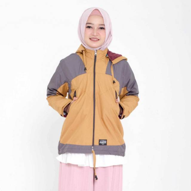 JAKET OUTDOOR WATERPROOF / JAKET ANTI ANGIN UNISEX - ADV KUNING