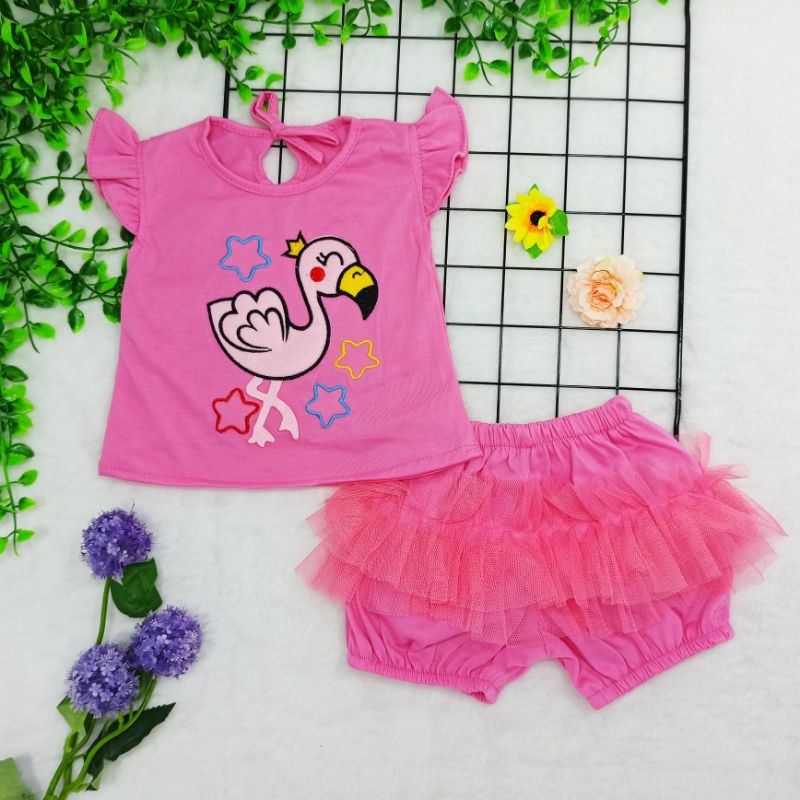 [Ss-7011] Pakaian Bayi Perempuan Size 0-6bulan, Setelan Anak Perempuan, SetelanTutu, Celana Tutu