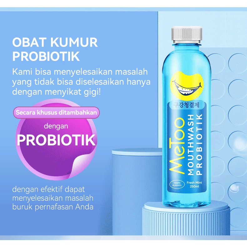 Metoo Obat Kumur Mouthwash Metoo Meto Meeto Meetoo Obat Kumur Mouthwash Probiotik 250ml Fresh Mint Perontok Karang Gigi Dan Pembersih Pemutih  Gigi Kuning Permanen Original Bpom