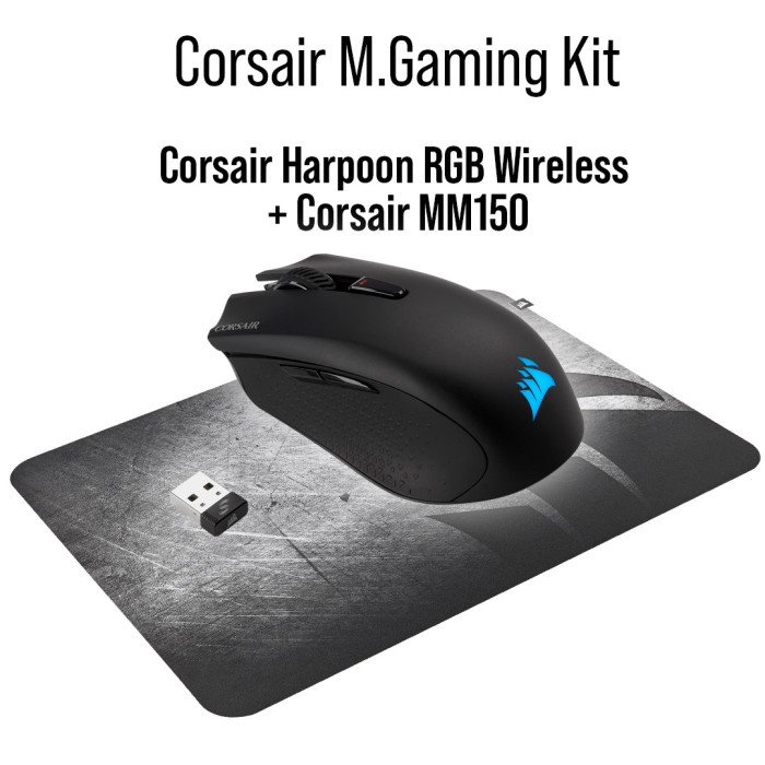 Corsair M Gaming Kit II ( Harpoon Wireless RGB + MM150 )