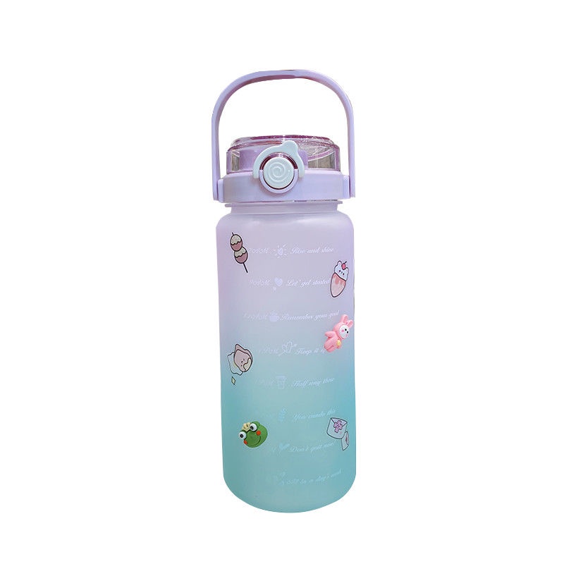 COD Botol Minum Botol Air Minum Viral Motivasi Penanda Waktu 2 Liter Gradient Gradasi P35