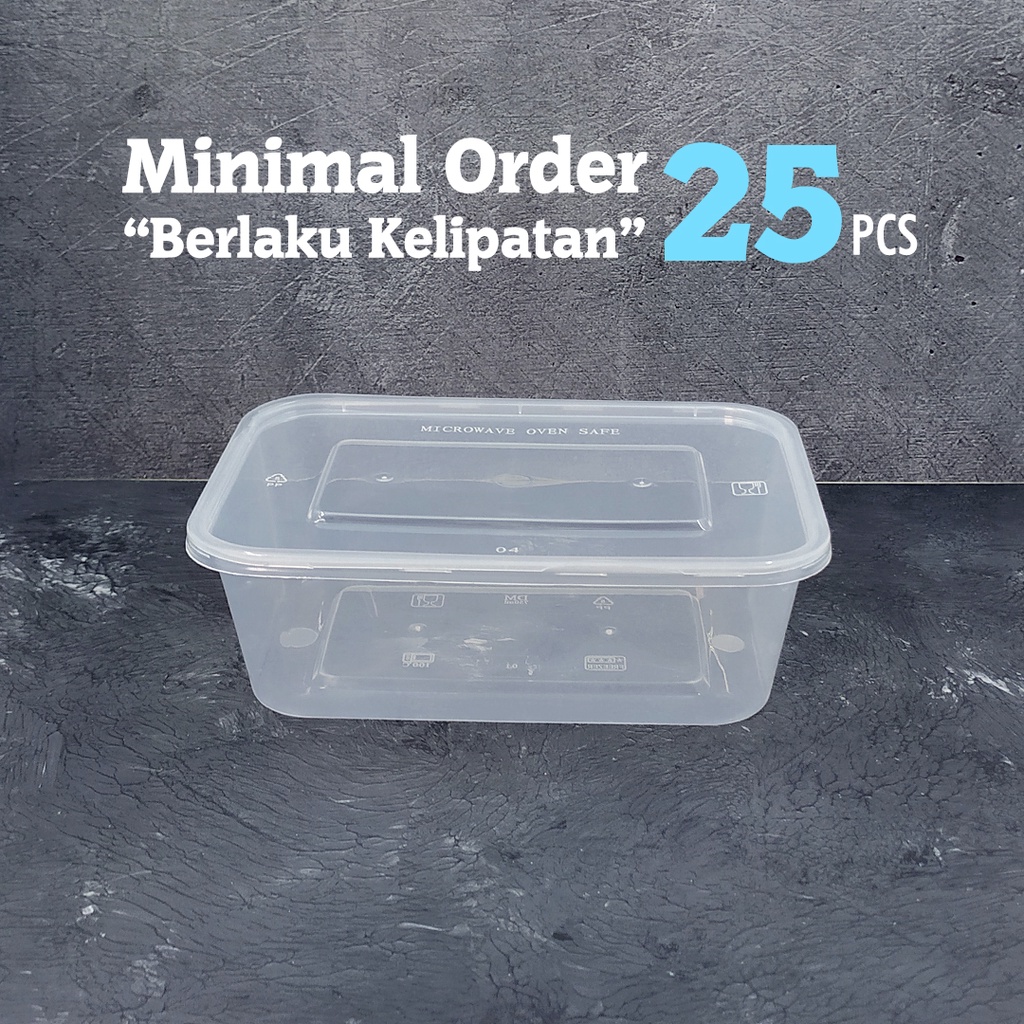 Thinwall 750ML Rectangle / Food Container / Kotak Makan Plastik 750 ML / Thinwall Bandung