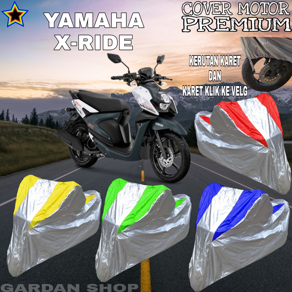 Sarung Motor YAMAHA X-RIDE Silver KOMBINASI Body Cover PREMIUM
