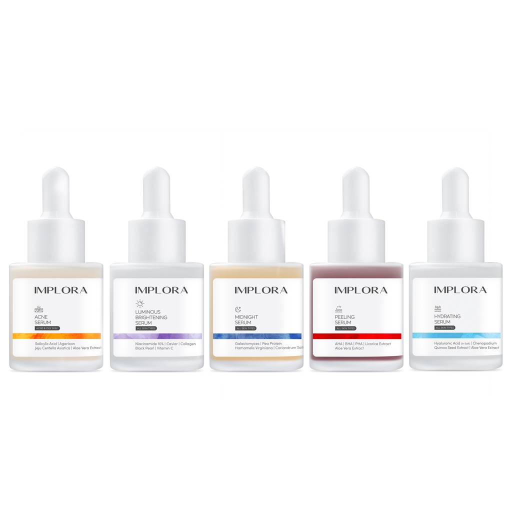 implora serum wajah /implora acne luminous brightening midnight peeling serum / serum implora / seru