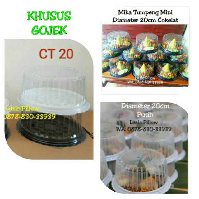 (GOJEK ONLY ISI 150pcs) MIKA TUMPENG MINI DIAMETER 20cm HARGA GROSIR