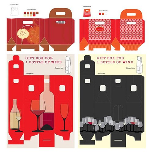 template desain pola cetak potong packaging kemasan kantong makanan minuman souvenir barang