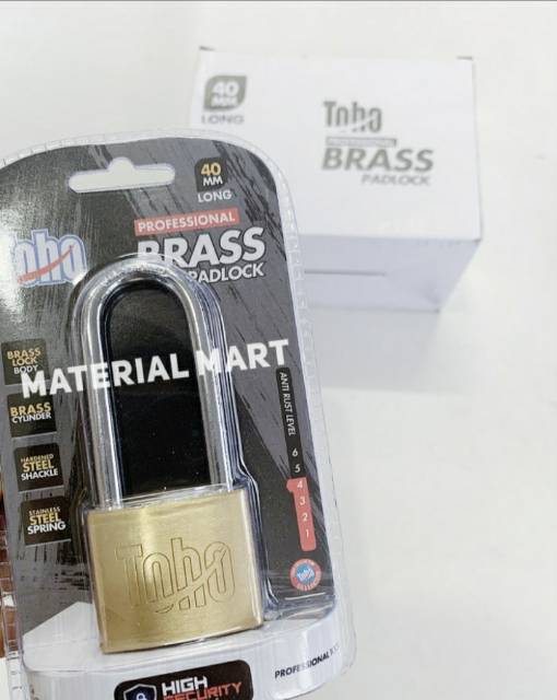 Gembok TOHO Kuningan | Gembok Rumah 40mm Panjang | Gembok Pagar 40 mm | Material Mart