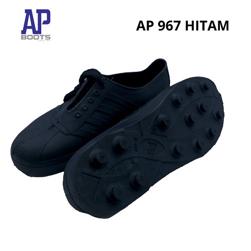 AP Cucuk 967 Hitam Sepatu Pria AP Boots Cucuk Putih dan Hitam Size 37-42 - Sepatu Karet AP Boots Multifungsi - AP PUL Bola 967 Hitam - AP Boots Petani dan Berkebun - AP Boots Terlaris Termurah - FANZ STORE