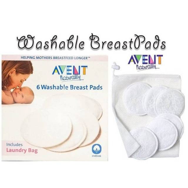 ♥BabyYank♥ AVENT WASHABLE BREAST PAD / BREAST PAD CUCI ULANG AVENT ISI 6PCS ( 3PASANG)