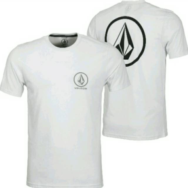 Kaos T Shirt Logo Volcom depan Belakang Keren
