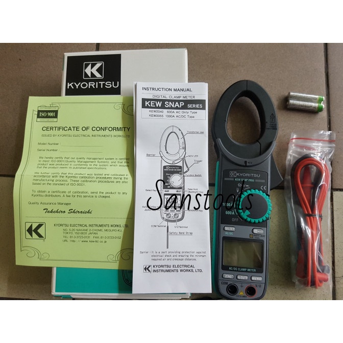 Tang - Digital Clamp Meter / Tang Ampere Ac/Dc 1000A Kyoritsu 2055