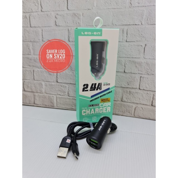 CHARGER MOBIL / SAVER LOG ON 2 USB FAST CHARGE