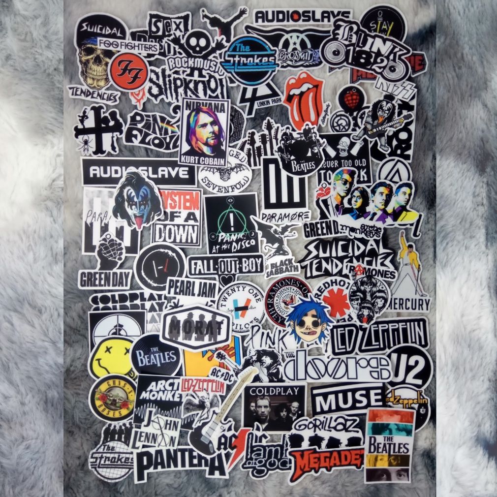 

70+Pcs / Sticker Band 2 / Anti Air / Sticker Aesthetic / Sticker Journal / Sticker Thmblr / Sticker Helm