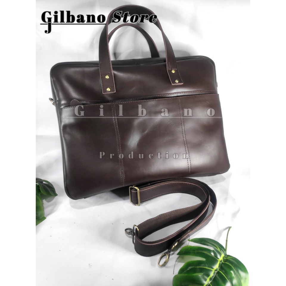 tas laptop 14inch tas kantor kulit asli garut