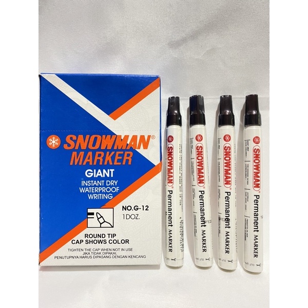 

( PCS ) SPIDOL SNOWMAN PERMANEN G-12 WARNA HITAM