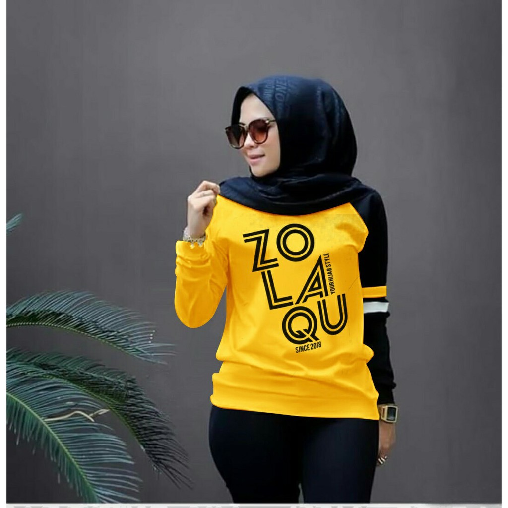 (COD) Atasan Kaos Zolaqu  10 Warna / Baju Muslimah / Kaos Muslimah