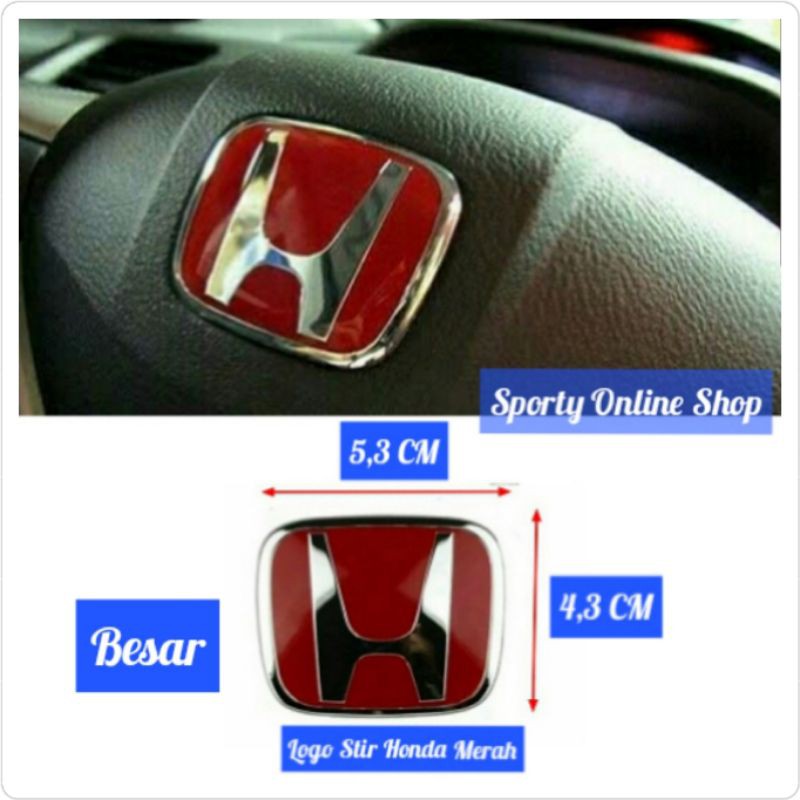 Emblem Stir Honda Merah Besar