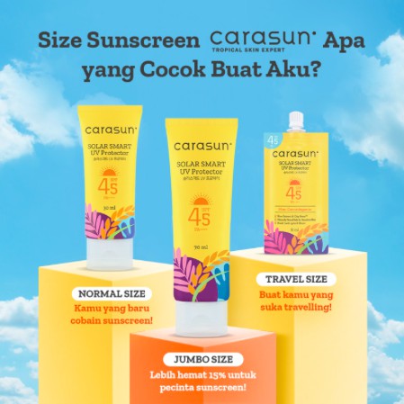 CARASUN Solar Smart UV Protector SPF45 8ml Sachet / 30ml / 70ml | Sunscreen Sunblock