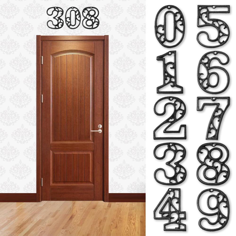 Chookyy Iron Cast Numbers 4.5&quot;/115mm Wall Decor Alat Peraga Tembak Angka Besi Tempa Gaya Industri