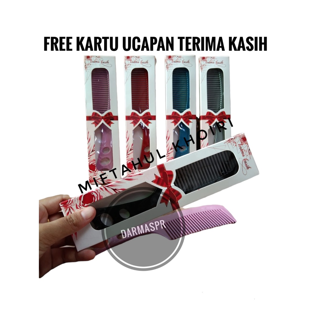 SOUVENIR PERNIKAHAN MURAH SISIR LUBANG 3 KEMAS BOX ISI 50PCS