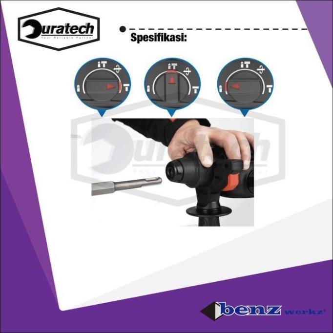 Mesin Bor Tembok Sds Plus Beton 800Watt Rotary Hammer Bobok Benz